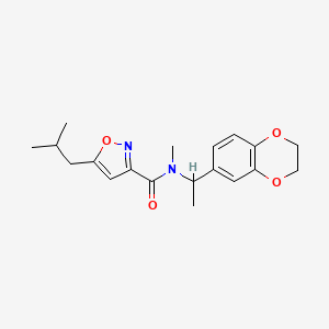 N-[1-(2,3-dihydro-1,4-benzodioxin-6-yl)ethyl]-5-isobutyl-N-methylisoxazole-3-carboxamide