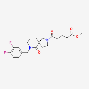 methyl 5-[7-(3,4-difluorobenzyl)-6-oxo-2,7-diazaspiro[4.5]dec-2-yl]-5-oxopentanoate