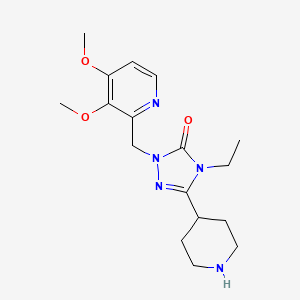 2-[(3,4-dimethoxy-2-pyridinyl)methyl]-4-ethyl-5-(4-piperidinyl)-2,4-dihydro-3H-1,2,4-triazol-3-one dihydrochloride