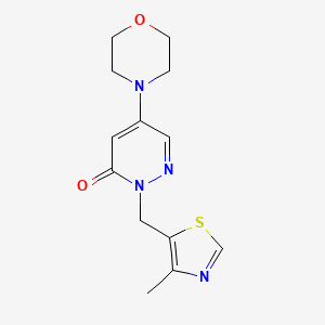 2-[(4-Methyl-1,3-thiazol-5-yl)methyl]-5-morpholin-4-ylpyridazin-3-one