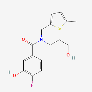 4-fluoro-3-hydroxy-N-(3-hydroxypropyl)-N-[(5-methyl-2-thienyl)methyl]benzamide