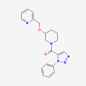 2-[({1-[(1-phenyl-1H-1,2,3-triazol-5-yl)carbonyl]piperidin-3-yl}oxy)methyl]pyridine