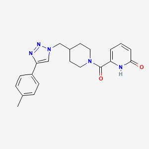 6-[4-[[4-(4-methylphenyl)triazol-1-yl]methyl]piperidine-1-carbonyl]-1H-pyridin-2-one