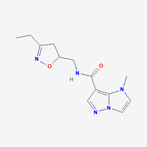 N-[(3-ethyl-4,5-dihydroisoxazol-5-yl)methyl]-1-methyl-1H-imidazo[1,2-b]pyrazole-7-carboxamide