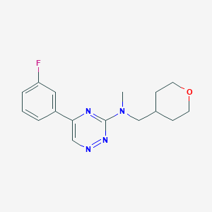 5-(3-fluorophenyl)-N-methyl-N-(oxan-4-ylmethyl)-1,2,4-triazin-3-amine