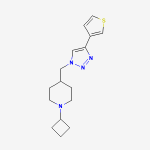 1-cyclobutyl-4-{[4-(3-thienyl)-1H-1,2,3-triazol-1-yl]methyl}piperidine trifluoroacetate