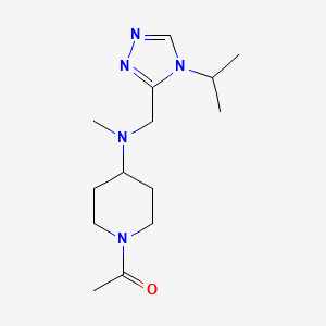 molecular formula C14H25N5O B3800099 1-acetyl-N-[(4-isopropyl-4H-1,2,4-triazol-3-yl)methyl]-N-methylpiperidin-4-amine 