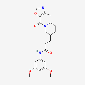 N-(3,5-dimethoxyphenyl)-3-{1-[(4-methyl-1,3-oxazol-5-yl)carbonyl]-3-piperidinyl}propanamide