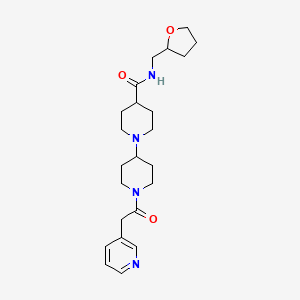 N-(oxolan-2-ylmethyl)-1-[1-(2-pyridin-3-ylacetyl)piperidin-4-yl]piperidine-4-carboxamide