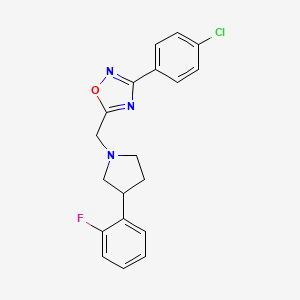 3-(4-chlorophenyl)-5-{[3-(2-fluorophenyl)-1-pyrrolidinyl]methyl}-1,2,4-oxadiazole