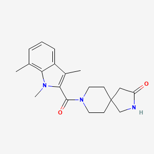 8-[(1,3,7-trimethyl-1H-indol-2-yl)carbonyl]-2,8-diazaspiro[4.5]decan-3-one