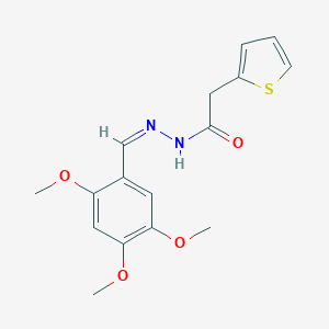 molecular formula C16H18N2O4S B380018 2-(2-thienyl)-N'-(2,4,5-trimethoxybenzylidene)acetohydrazide 
