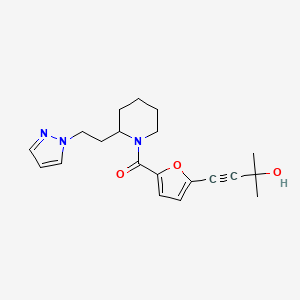 2-methyl-4-[5-({2-[2-(1H-pyrazol-1-yl)ethyl]piperidin-1-yl}carbonyl)-2-furyl]but-3-yn-2-ol