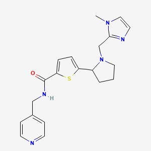 5-[1-[(1-methylimidazol-2-yl)methyl]pyrrolidin-2-yl]-N-(pyridin-4-ylmethyl)thiophene-2-carboxamide