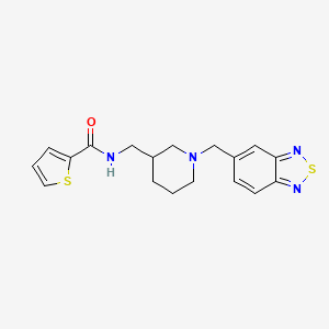 molecular formula C18H20N4OS2 B3800234 N-{[1-(2,1,3-benzothiadiazol-5-ylmethyl)-3-piperidinyl]methyl}-2-thiophenecarboxamide 