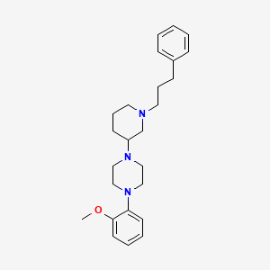 molecular formula C25H35N3O B3800245 1-(2-methoxyphenyl)-4-[1-(3-phenylpropyl)-3-piperidinyl]piperazine 