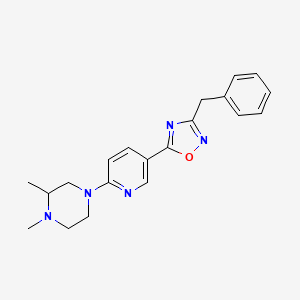 3-Benzyl-5-[6-(3,4-dimethylpiperazin-1-yl)pyridin-3-yl]-1,2,4-oxadiazole