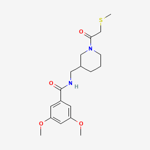 3,5-dimethoxy-N-({1-[(methylthio)acetyl]-3-piperidinyl}methyl)benzamide