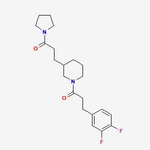 3-[1-[3-(3,4-Difluorophenyl)propanoyl]piperidin-3-yl]-1-pyrrolidin-1-ylpropan-1-one