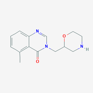 molecular formula C14H17N3O2 B3800286 5-methyl-3-(morpholin-2-ylmethyl)quinazolin-4(3H)-one 