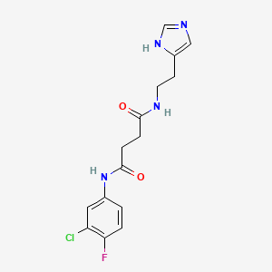 N-(3-chloro-4-fluorophenyl)-N'-[2-(1H-imidazol-4-yl)ethyl]succinamide