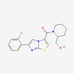 (1-{[6-(2-chlorophenyl)imidazo[2,1-b][1,3]thiazol-3-yl]carbonyl}-2-piperidinyl)methanol