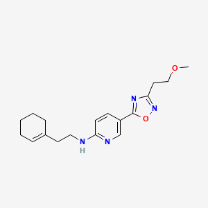 molecular formula C18H24N4O2 B3800304 N-[2-(1-cyclohexen-1-yl)ethyl]-5-[3-(2-methoxyethyl)-1,2,4-oxadiazol-5-yl]-2-pyridinamine 