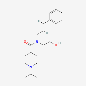 molecular formula C20H30N2O2 B3800326 N-(2-hydroxyethyl)-1-isopropyl-N-[(2E)-3-phenylprop-2-en-1-yl]piperidine-4-carboxamide 