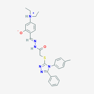 5-(diethylammonio)-2-{(E)-[2-({[4-(4-methylphenyl)-5-phenyl-4H-1,2,4-triazol-3-yl]sulfanyl}acetyl)hydrazinylidene]methyl}phenolate