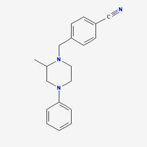 4-[(2-methyl-4-phenylpiperazin-1-yl)methyl]benzonitrile