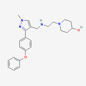 1-[2-({[1-methyl-3-(4-phenoxyphenyl)-1H-pyrazol-4-yl]methyl}amino)ethyl]-4-piperidinol