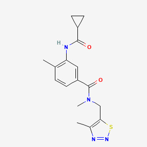 3-[(cyclopropylcarbonyl)amino]-N,4-dimethyl-N-[(4-methyl-1,2,3-thiadiazol-5-yl)methyl]benzamide