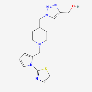 {1-[(1-{[1-(1,3-thiazol-2-yl)-1H-pyrrol-2-yl]methyl}-4-piperidinyl)methyl]-1H-1,2,3-triazol-4-yl}methanol trifluoroacetate (salt)