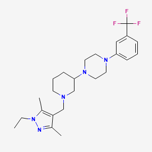 1-{1-[(1-ethyl-3,5-dimethyl-1H-pyrazol-4-yl)methyl]-3-piperidinyl}-4-[3-(trifluoromethyl)phenyl]piperazine