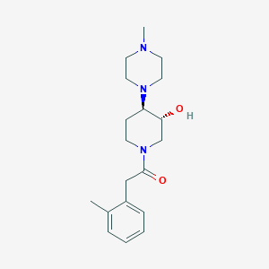 molecular formula C19H29N3O2 B3800386 1-[(3R,4R)-3-hydroxy-4-(4-methylpiperazin-1-yl)piperidin-1-yl]-2-(2-methylphenyl)ethanone 