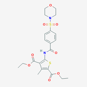 molecular formula C22H26N2O8S2 B380039 Diethyl 3-methyl-5-(4-(morpholinosulfonyl)benzamido)thiophene-2,4-dicarboxylate CAS No. 326007-61-8