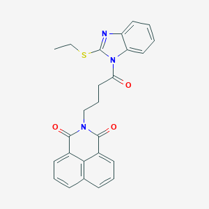 2-{4-[2-(ethylsulfanyl)-1H-benzimidazol-1-yl]-4-oxobutyl}-1H-benzo[de]isoquinoline-1,3(2H)-dione