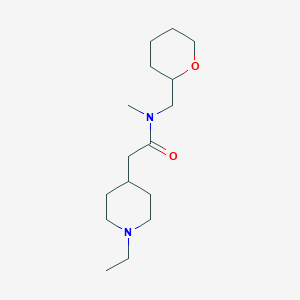 2-(1-ethylpiperidin-4-yl)-N-methyl-N-(tetrahydro-2H-pyran-2-ylmethyl)acetamide