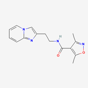 molecular formula C15H16N4O2 B3800425 N-(2-imidazo[1,2-a]pyridin-2-ylethyl)-3,5-dimethyl-4-isoxazolecarboxamide trifluoroacetate 