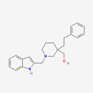 [1-(1H-indol-2-ylmethyl)-3-(2-phenylethyl)piperidin-3-yl]methanol