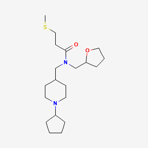 N-[(1-cyclopentyl-4-piperidinyl)methyl]-3-(methylthio)-N-(tetrahydro-2-furanylmethyl)propanamide