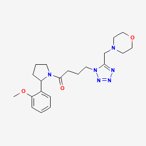 4-[(1-{4-[2-(2-methoxyphenyl)-1-pyrrolidinyl]-4-oxobutyl}-1H-tetrazol-5-yl)methyl]morpholine