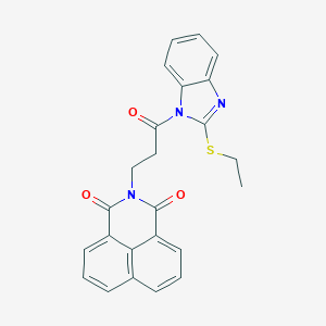 2-{3-[2-(ethylsulfanyl)-1H-benzimidazol-1-yl]-3-oxopropyl}-1H-benzo[de]isoquinoline-1,3(2H)-dione