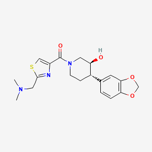 (3S*,4S*)-4-(1,3-benzodioxol-5-yl)-1-({2-[(dimethylamino)methyl]-1,3-thiazol-4-yl}carbonyl)piperidin-3-ol