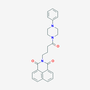 molecular formula C26H25N3O3 B380049 2-[4-Oxo-4-(4-phenyl-piperazin-1-yl)-butyl]-benzo[de]isoquinoline-1,3-dione CAS No. 326007-53-8