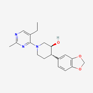 molecular formula C19H23N3O3 B3800497 (3S*,4S*)-4-(1,3-benzodioxol-5-yl)-1-(5-ethyl-2-methylpyrimidin-4-yl)piperidin-3-ol 