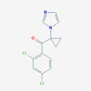 molecular formula C13H10Cl2N2O B038005 (2,4-Dichlorophenyl)-(1-imidazol-1-ylcyclopropyl)methanone CAS No. 111262-22-7