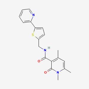 1,4,6-trimethyl-2-oxo-N-[(5-pyridin-2-yl-2-thienyl)methyl]-1,2-dihydropyridine-3-carboxamide