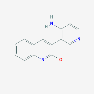 molecular formula C15H13N3O B3800527 3-(2-methoxyquinolin-3-yl)pyridin-4-amine 