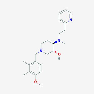 (3R,4R)-1-[(4-methoxy-2,3-dimethylphenyl)methyl]-4-[methyl(2-pyridin-2-ylethyl)amino]piperidin-3-ol